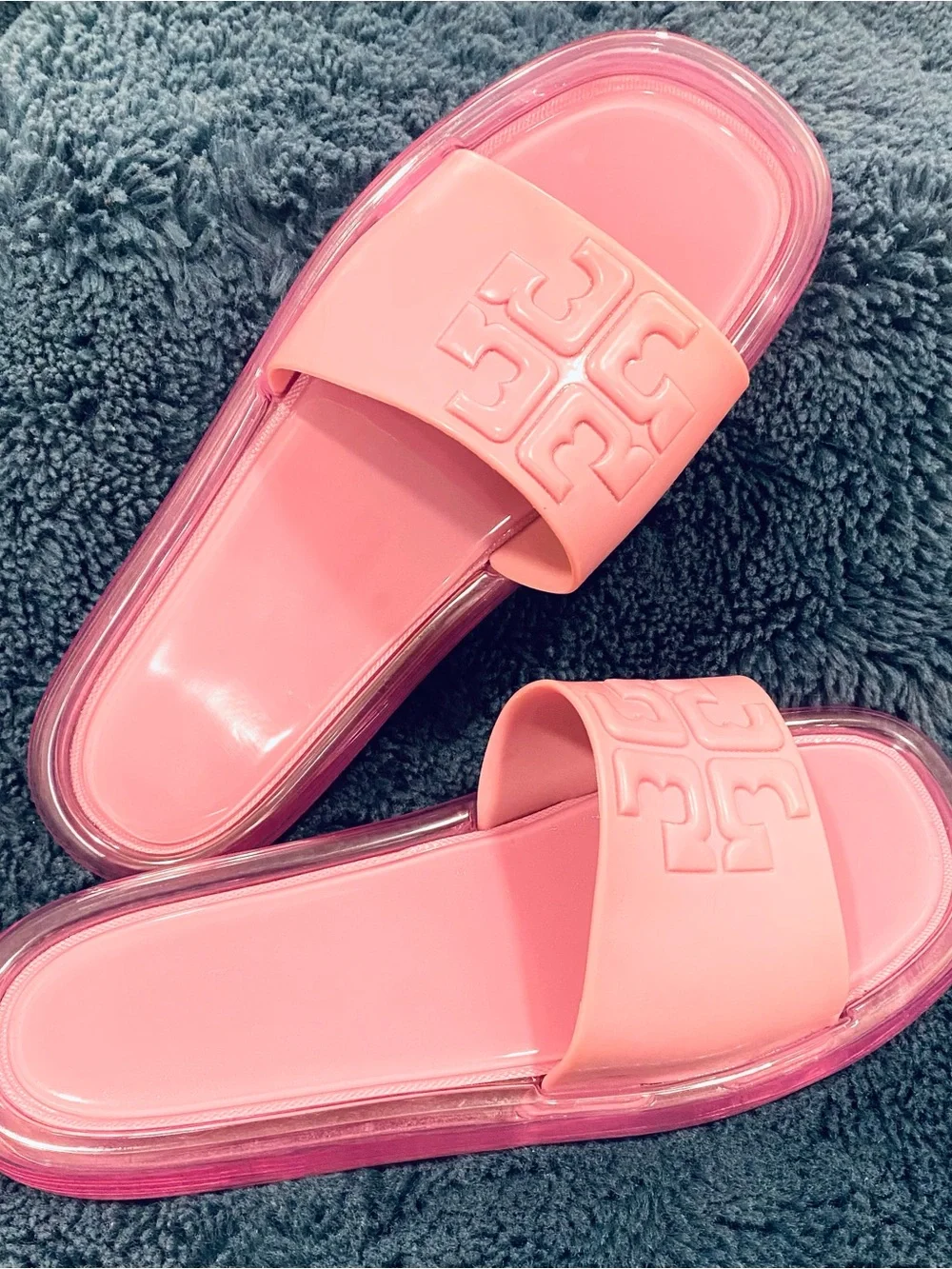 Tory Burch Pink Pool Summer Jelly Mule Slide Sandals – Women's Size 11
